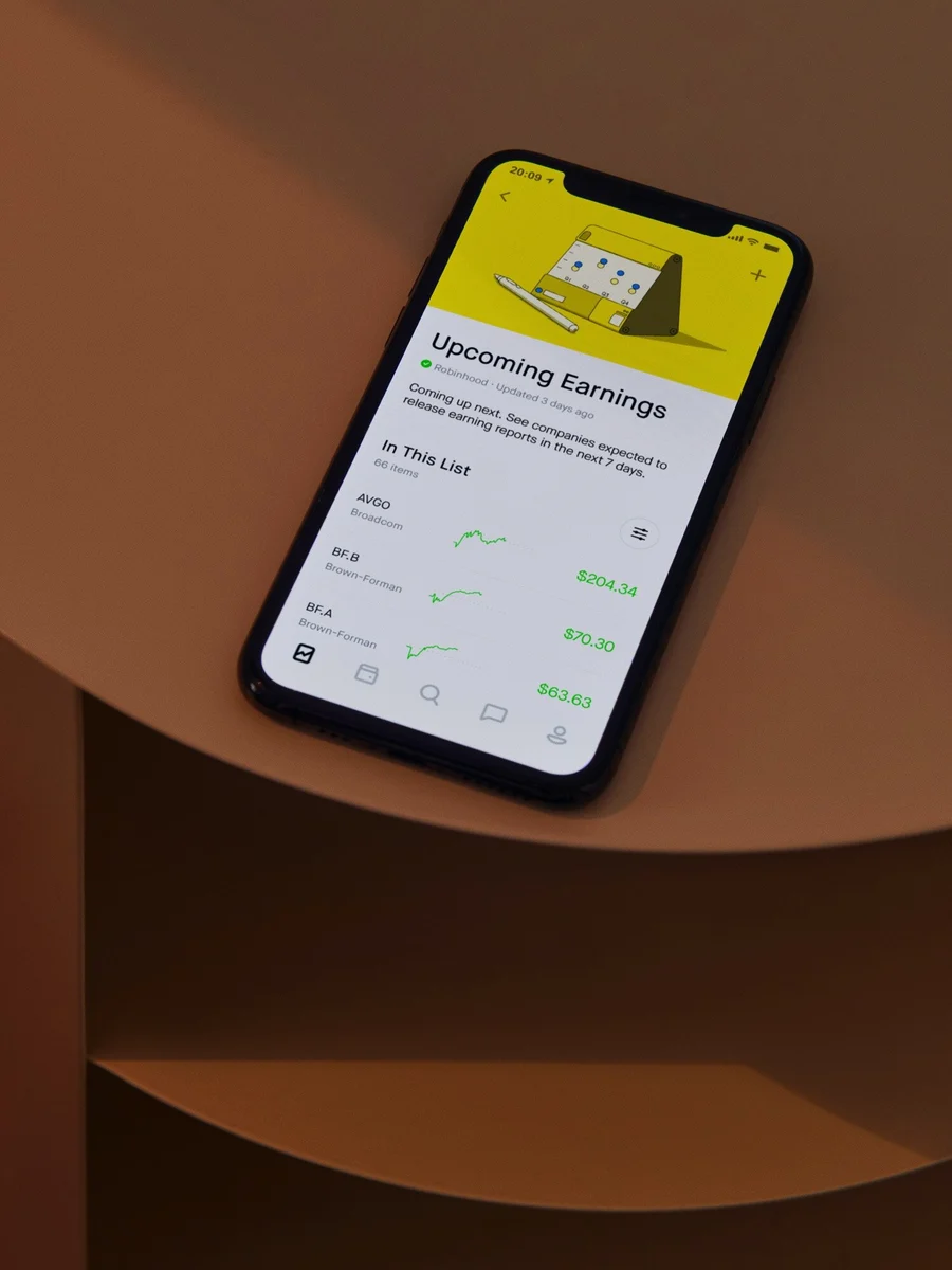 Robinhood app on a phone