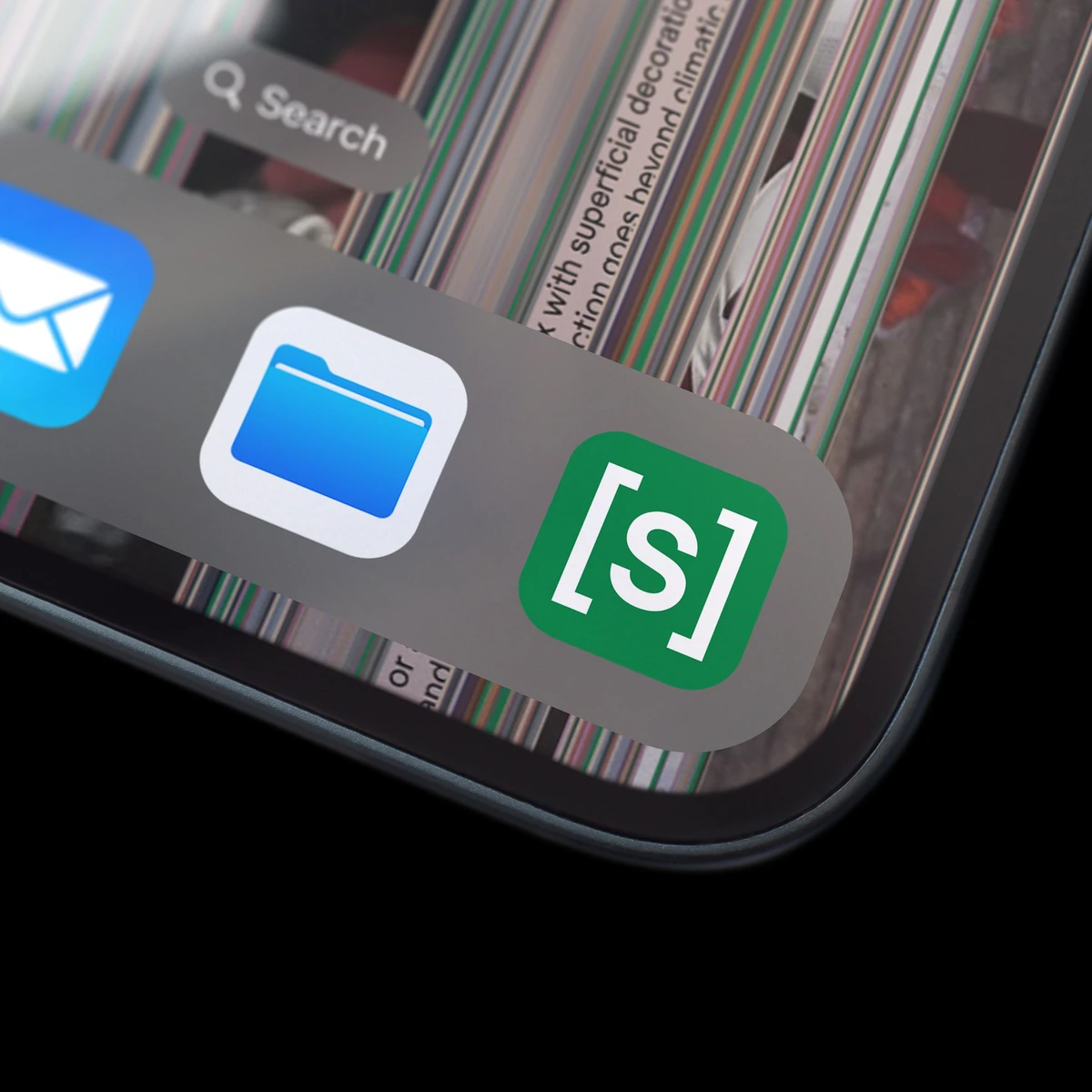 Scribd app icon in a phone dock
