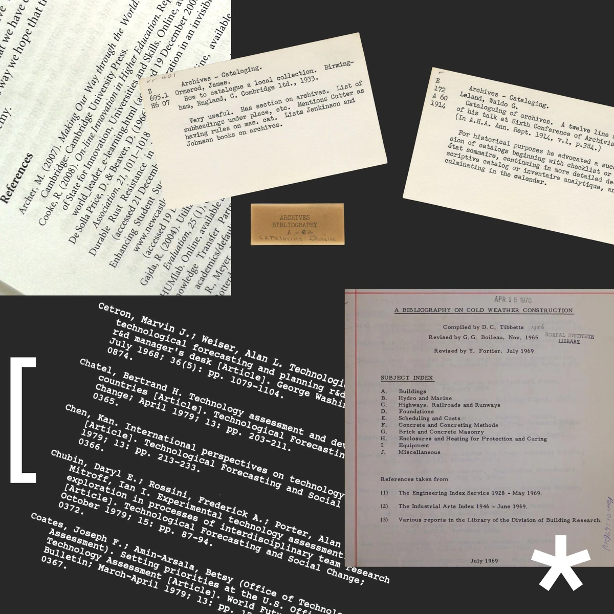 Scribd printed collateral with a bracket motif