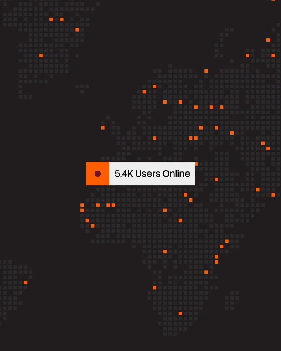 Póster oscuro de Stack Overflow con puntos naranjas dispersos