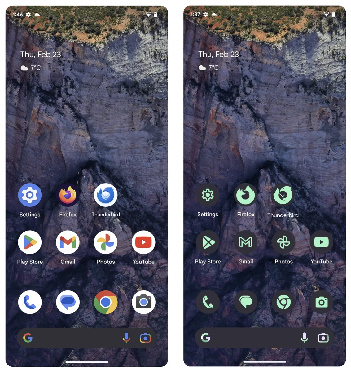 Thunderbird for Android screens