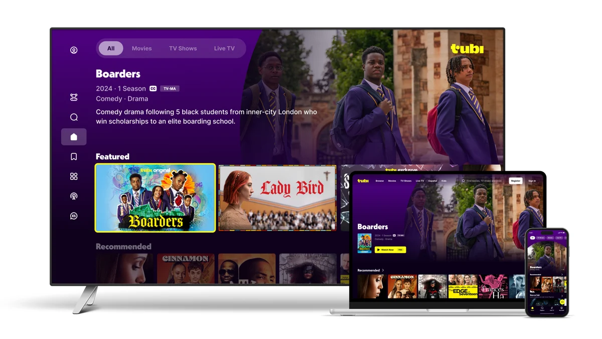 Tubi on TV, tablet and phone