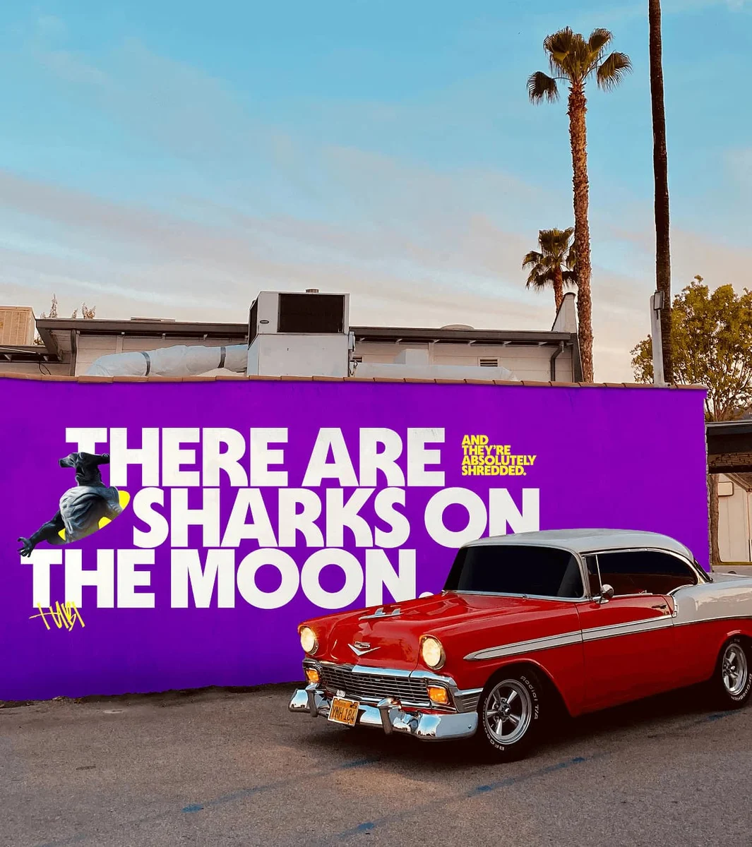 Tubi billboard: 'There are sharks on the moon'