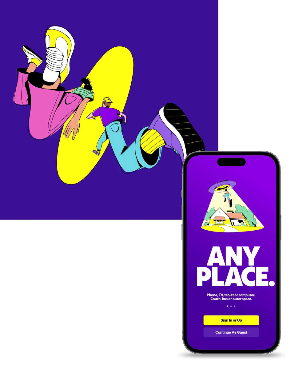 Tubi app ad: 'Any place.'