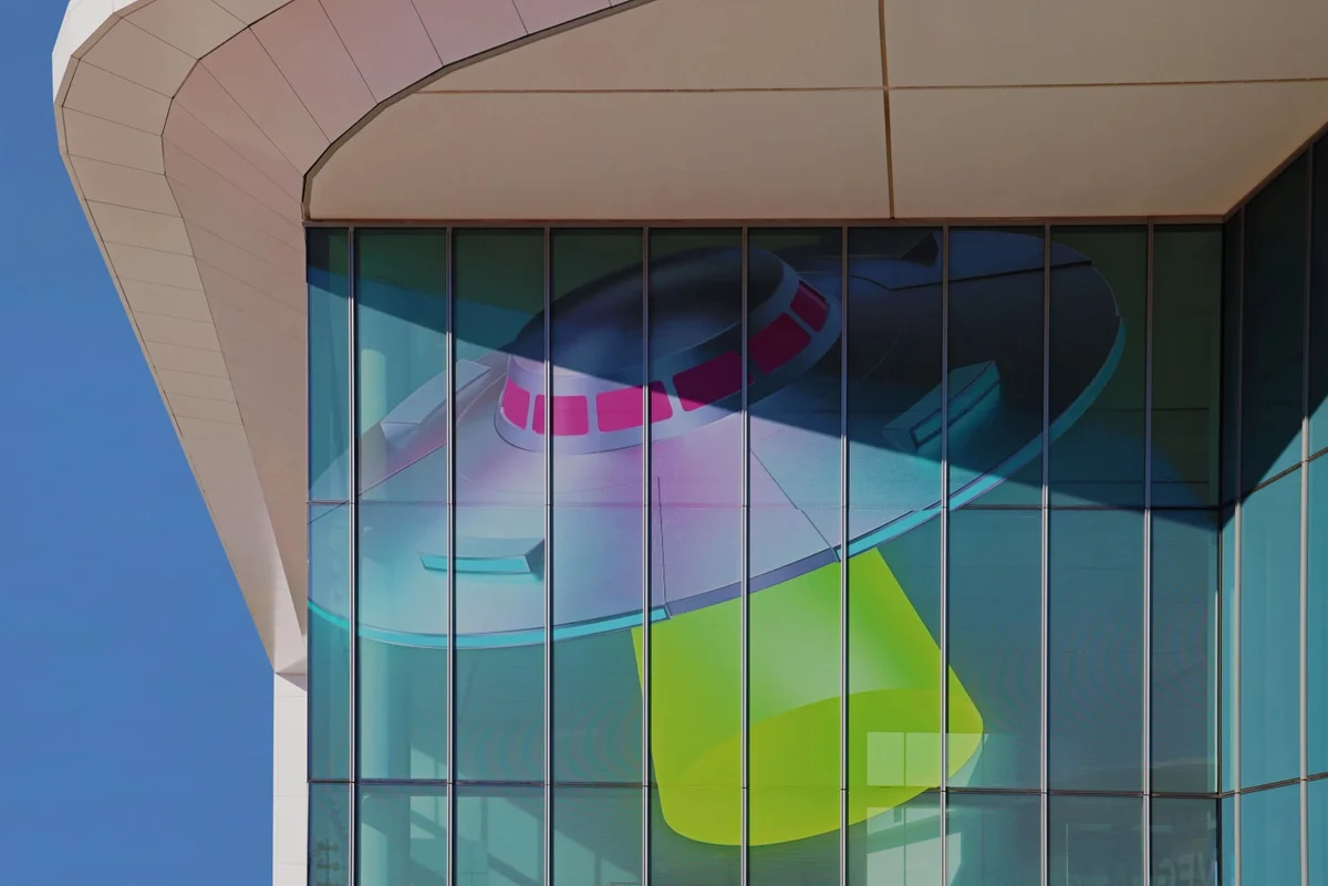 Twitch event installation in a glass atrium