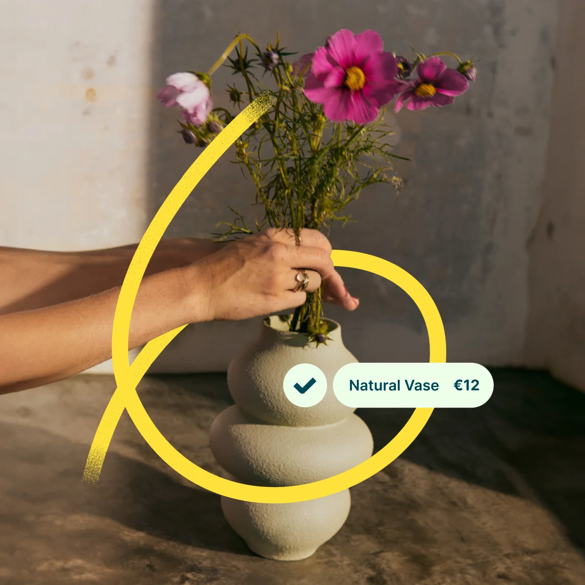 Product photography integrated into Vinted’s refreshed identity system by Studio Kiln, featuring ribbon overlays.