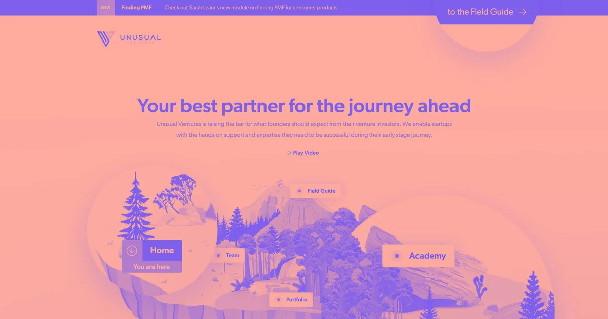 Webflow customer site example in pastel