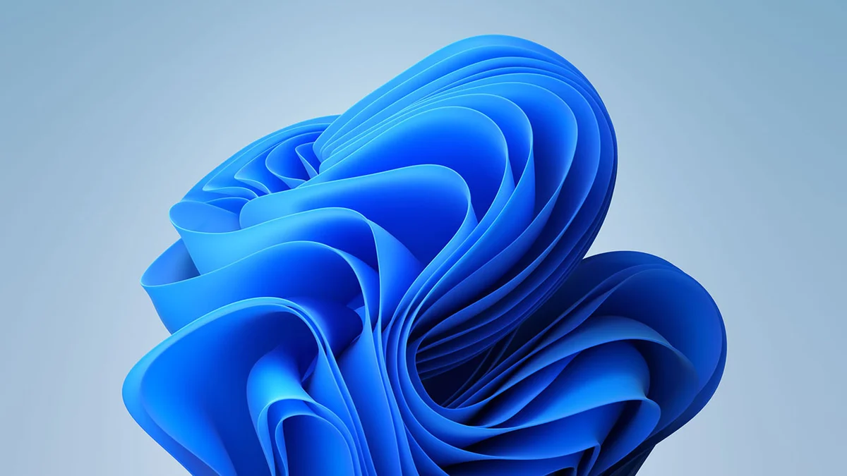 Windows 11 bloom wallpaper in blue