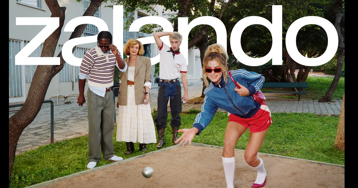 Zalando wordmark over campaign photography