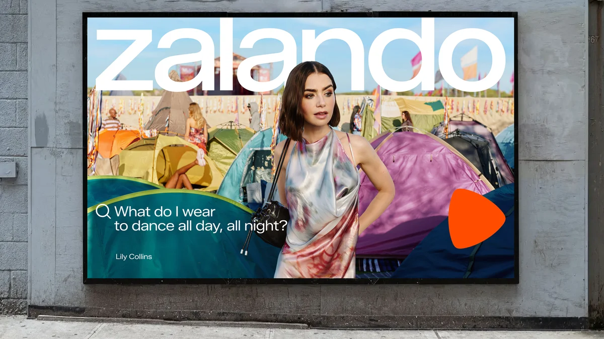 Zalando billboard with a model